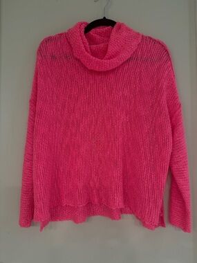 Altar'd State Vibrant Pink Cowl Neck Sweater